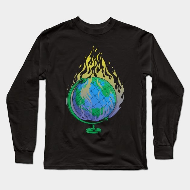 Hot earth Long Sleeve T-Shirt by Wagum Std